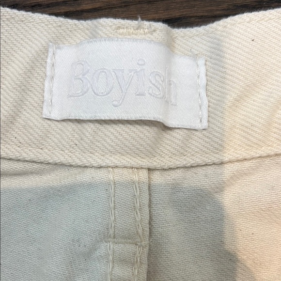 Boyish Women's Cream denim Shorts - Picture 6 of 7